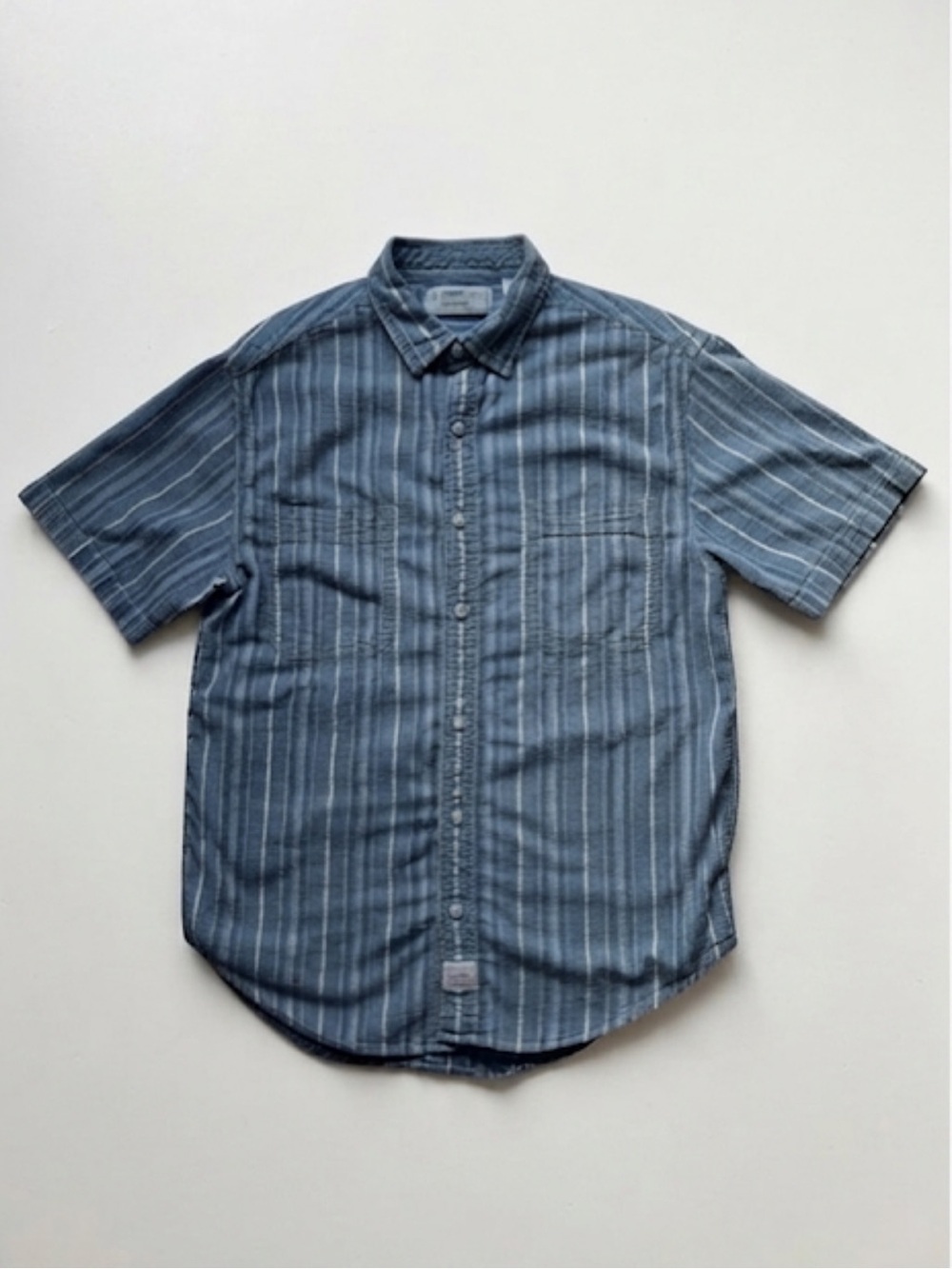 Levi Strauss Signature Button Up Shirt Seersucker Stripe Mens M